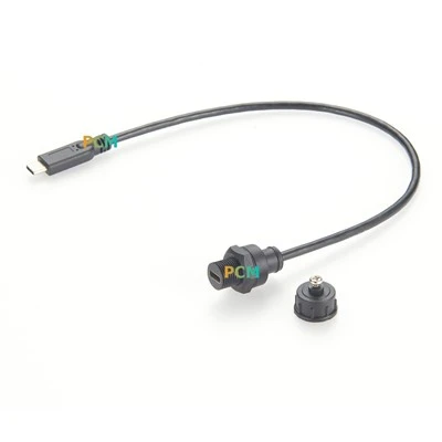 Vaj Huam Sib Luag USB Hom C Waterproof Txuas Txuas Cable Nrog Hmoov Plua Plav